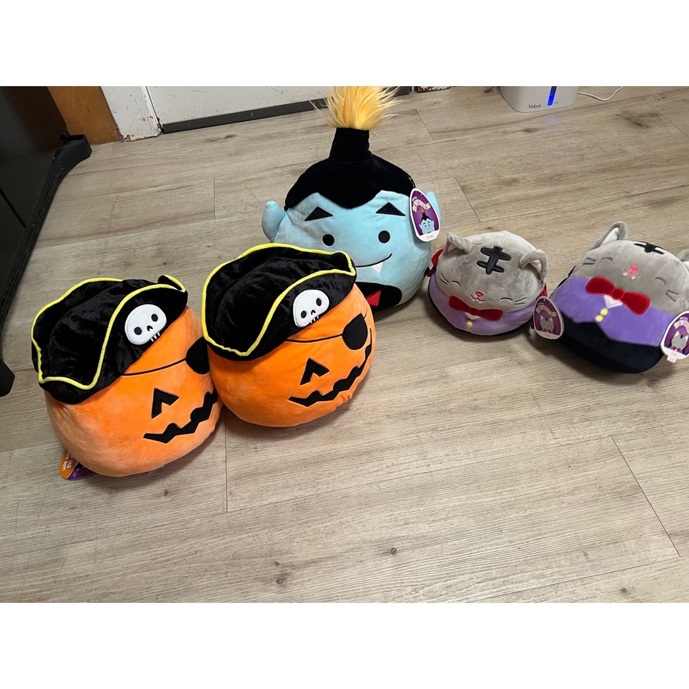 Halloween Squishmallow‎ Bundle Lot 4 Pumpkin Dracula Tally Vampire Drake